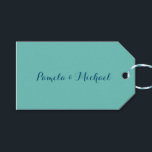 Bröllop Elegant - minimalistisk klassisk blått Presentetikett<br><div class="desc">Den här mallen kan anpassas för att uppfylla alla professioneller.</div>