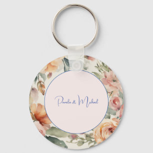 Bröllop Elegant - minimalistisk klassisk Blommigt Nyckelring