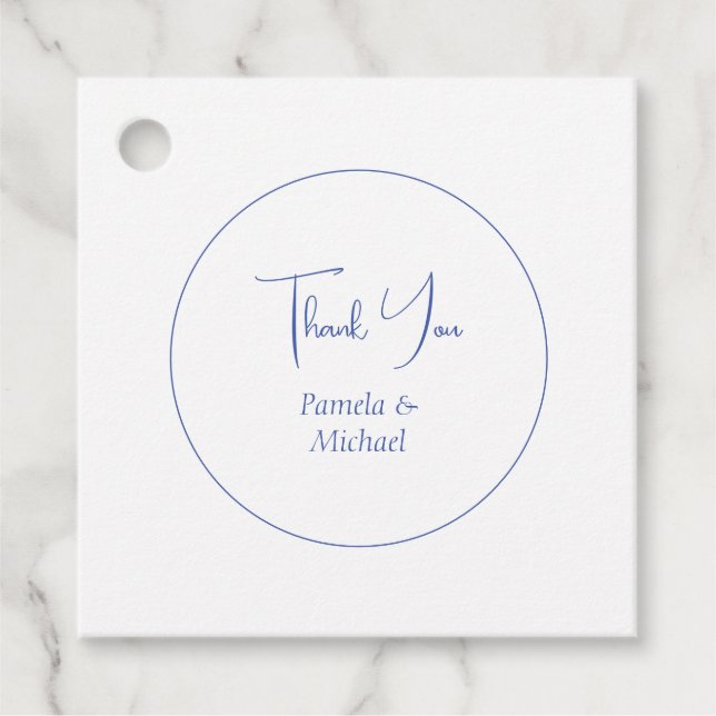 Bröllop Elegant - minimalistisk klassisk Tack Gåvor Etiketter (Framsida)
