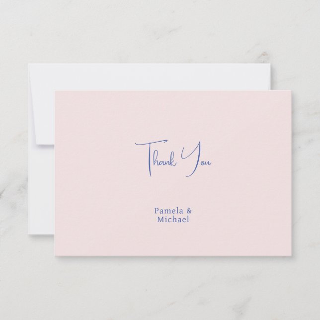 Bröllop Elegant Minimalistisk Klassisk Tack Kort (Framsida)