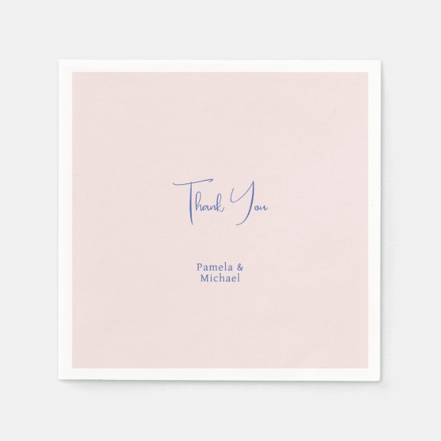 Bröllop Elegant - minimalistisk klassisk Tack Pappersservett (Framsidan)