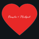 Bröllop Elegant - minimalistiskt klassiskt varning Hjärtformat Klistermärke<br><div class="desc">Den här mallen kan anpassas för att uppfylla alla professioneller.</div>