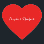 Bröllop Elegant - minimalistiskt klassiskt varning Hjärtformat Klistermärke<br><div class="desc">Den här mallen kan anpassas för att uppfylla alla professioneller.</div>