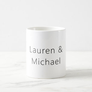 Bröllop Elegant - minimalistiskt latinskt svart vi Kaffemugg