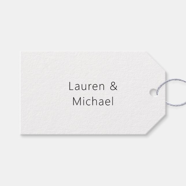 Bröllop Elegant - minimalistiskt latinskt svart vi Presentetikett (Framsidan (Horisontell))