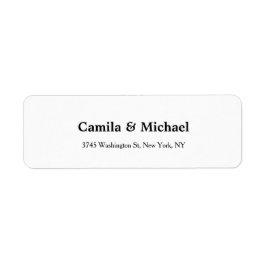 Bröllop Elegant - minimalistiskt vitt slinga Returadress Etikett