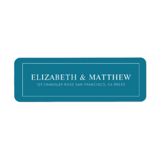 Bröllop | Elegant Modern Anpassningsbar Returadres Returadress Etikett
