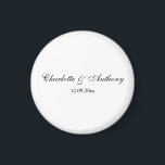 Bröllop Elegant Script Kreativ Black White Magnet<br><div class="desc">Stil är allt. Enkelt men verkligen gör en professionell vacker påstående.</div>