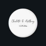 Bröllop Elegant Script Kreativ Black White Magnet<br><div class="desc">Stil är allt. Enkelt men verkligen gör en professionell vacker påstående.</div>