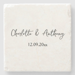 Bröllop Elegant Script Kreativ Black White Stenunderlägg