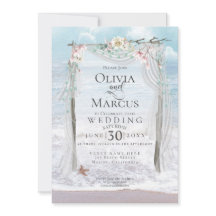 Bröllop | Elegant Seaside Driftwood Tulle Arbour