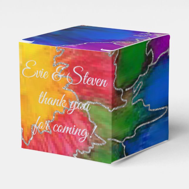 Bröllop Eleganta Färger Klassiska Presentaskar (Framsidan Sidan)