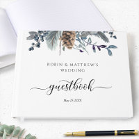 Bröllop eller Andra, Elegant Navy Blue Rustic Blom