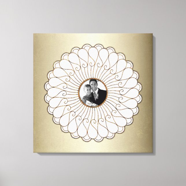 Bröllop eller Anpassningsbar Foto-Personlig för år Canvastryck (Framsida)
