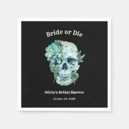 Bröllop eller dö Halloween Bröllopsdusch Pappersservett