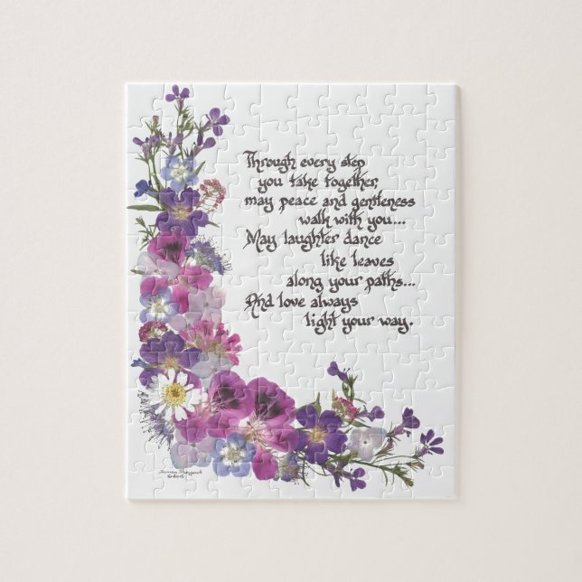 Bröllop eller förlovninggåva pussel (Vertikal)