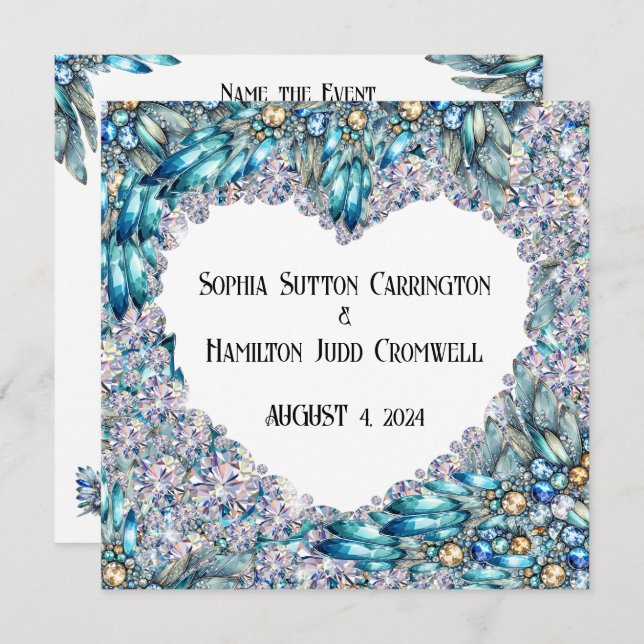 Bröllop ELLER Någon Speciell Tillställning Inbjudningar (Fram/baksida)