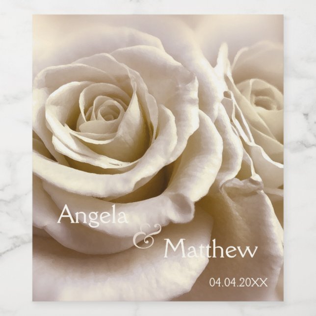 Bröllop eller Ro Vin-etikett Vinflaska Etikett (Singel etikett)