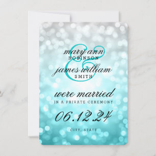Bröllop Elopement Announcement Beach Ombre Ljus Meddelande
