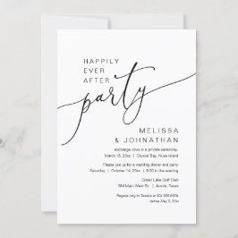 Bröllop Elopement Fest 'Lyckliga Alltid Efter' Inbjudningar