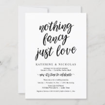 Bröllop Elopement, Ingenting Finare, Just Kärlek