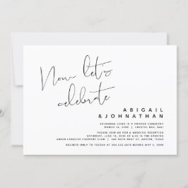 Bröllop Elopement, låt oss nu fira Inbjudningar