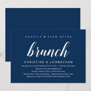 Bröllop Elopement, lyckligtvis allt efter Brunch Inbjudningar