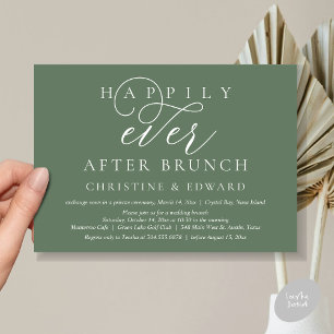 Bröllop Elopement, lyckligtvis allt efter Brunch Inbjudningar
