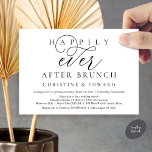 Bröllop Elopement, lyckligtvis allt efter Brunch Inbjudningar<br><div class="desc">Elegant tillkännage er lyckliga allt efter med vårt moderna temade inbjudningskort för firande i bröllop, "Lyckligtvis allt efter Brunch". Den här inbjudan är skräddarsydd för att par ska kunna fortsätta med sin historia om kärlek, och den inbjuder strejkan till en perfekt som är sofistikerad och charm och som skapar en...</div>