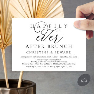 Bröllop Elopement, lyckligtvis allt efter Brunch Inbjudningar