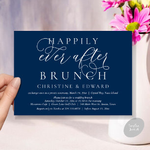 Bröllop Elopement, lyckligtvis allt efter Brunch Inbjudningar