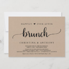 Bröllop Elopement, lyckligtvis allt efter Brunch Inbjudningar