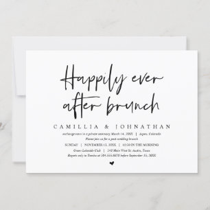 Bröllop Elopement, lyckligtvis allt efter brunch Inbjudningar