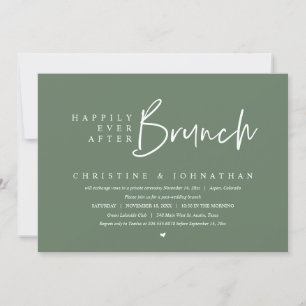 Bröllop Elopement, lyckligtvis allt efter Brunch Inbjudningar