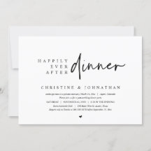 Bröllop Elopement, lyckligtvis allt efter middagen