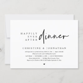 Bröllop Elopement, lyckligtvis allt efter middagen Inbjudningar