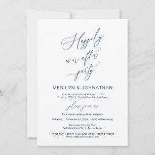 Bröllop Elopement, lyckligtvis allt efter Party, f Inbjudningar