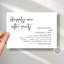 Bröllop Elopement, lyckligtvis allt efter Party Inbjudningar