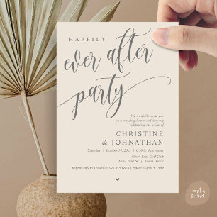 Bröllop Elopement, lyckligtvis allt efter Party Inbjudningar