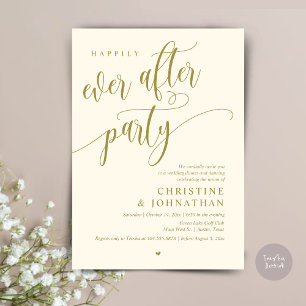 Bröllop Elopement, lyckligtvis allt efter Party Inbjudningar