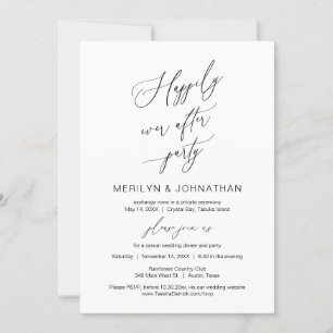 Bröllop Elopement, lyckligtvis allt efter Party Inbjudningar
