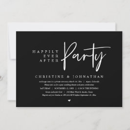 Bröllop Elopement, lyckligtvis allt efter Party Inbjudningar