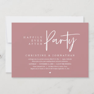 Bröllop Elopement, lyckligtvis allt efter Party Inbjudningar