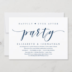 Bröllop Elopement Middag, lyckligtvis allt efter P Inbjudningar