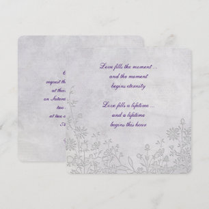 Bröllop Embossed Blommigt Gräns Inbjudningar