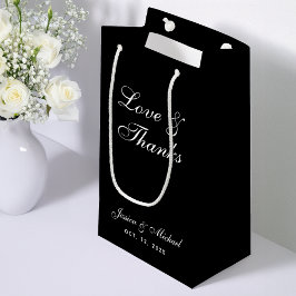 Bröllop Enkel Svart Kärlek och Tacksamhet Kalligra