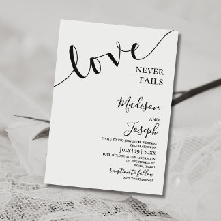 Bröllop, Enkel typografi, Kristet, Inbjudan
