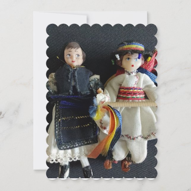 Bröllop - enkelt tack, ditt kort - rumänsk (Framsida)