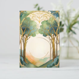 bröllop entréskog art nouveau inbjudningar