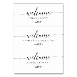 Bröllop-eskort - Flat - Romantisk kalligrafi Bordsnummer